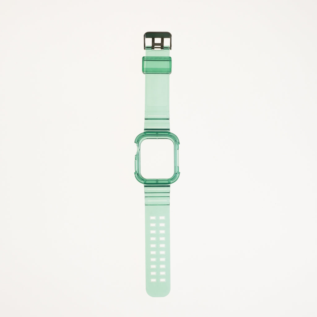Accesorio generico pulsera con bumper rugged apple watch 45 mm color verde