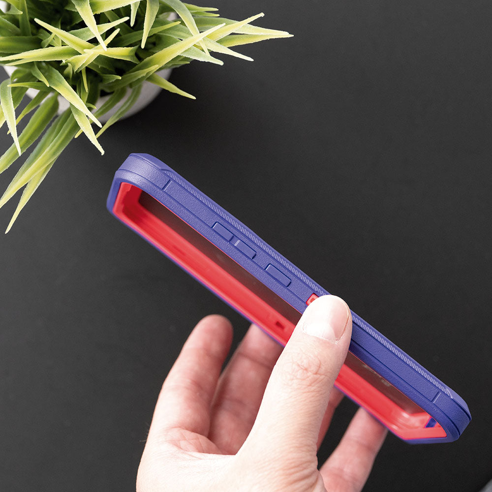 estuche proteccion el rey defender samsung s22 color morado / rosado