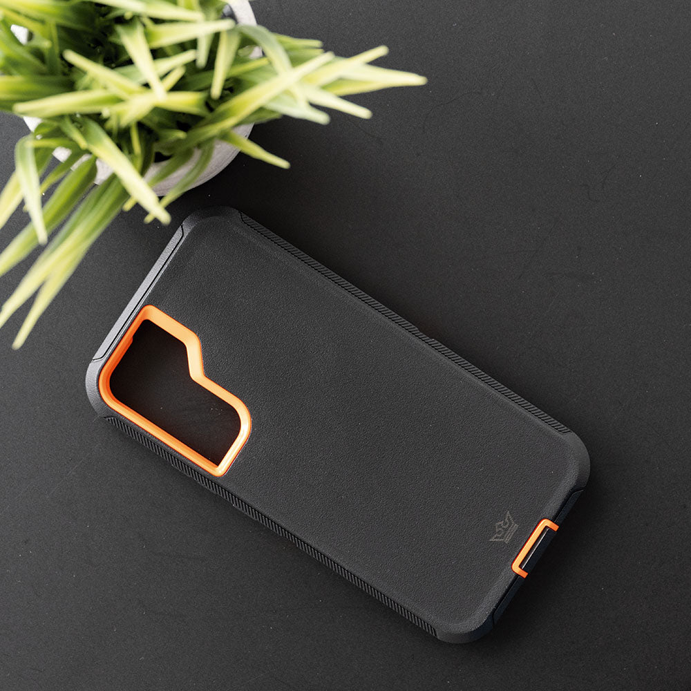 Case el Rey Defender | Samsung S22 Plus | Negro/Naranja