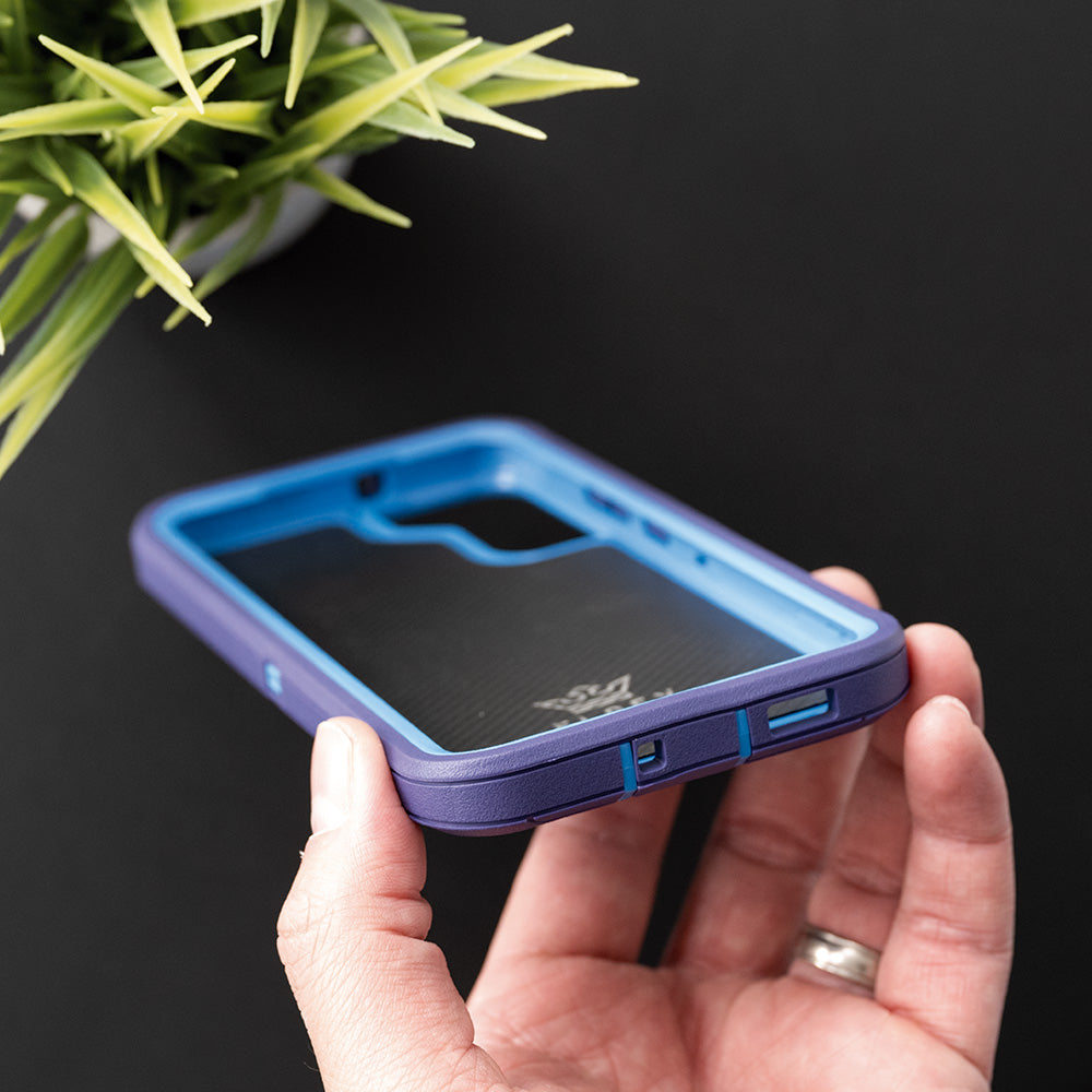 Estuche proteccion el rey defender samsung s22 plus color azul