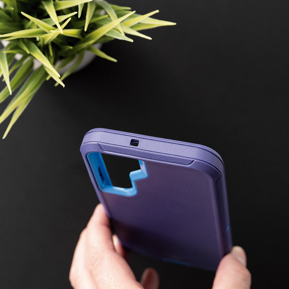 Estuche proteccion el rey defender samsung s22 plus color azul