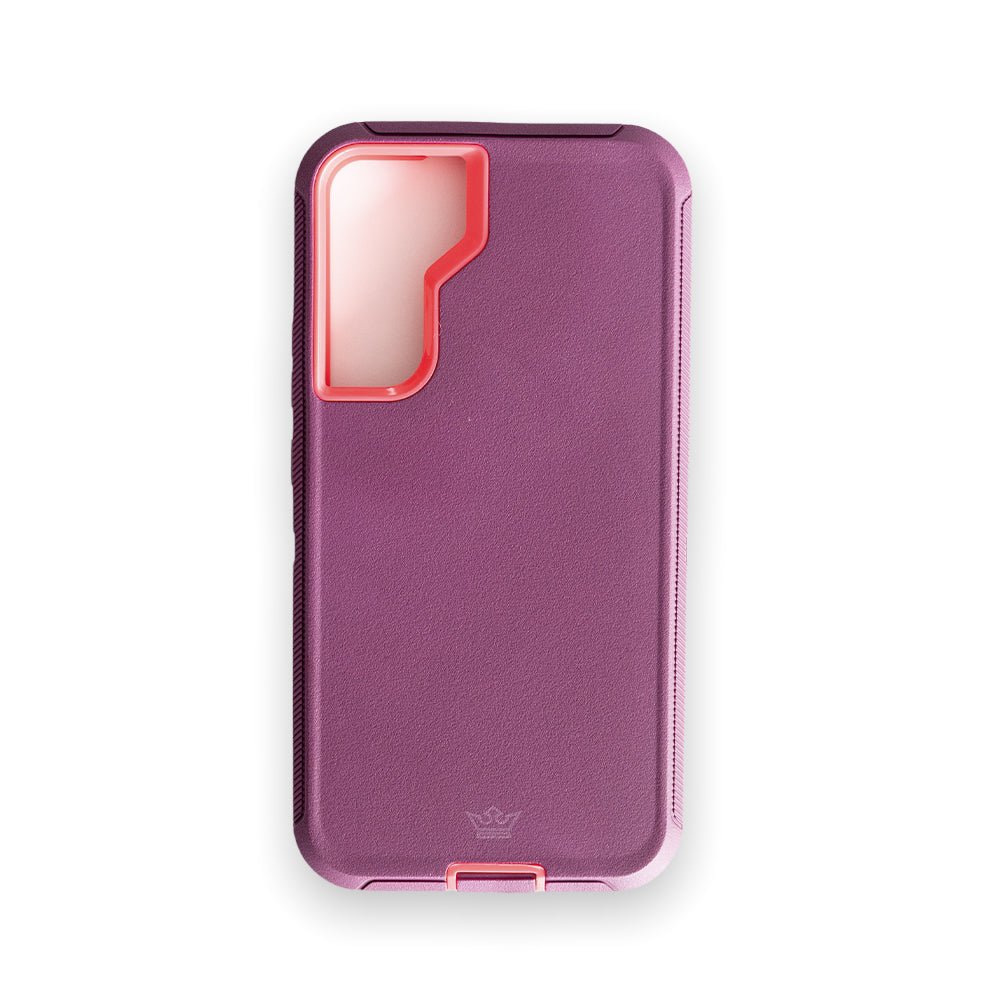 Estuche proteccion el rey defender samsung s22 plus color rojo / rosado
