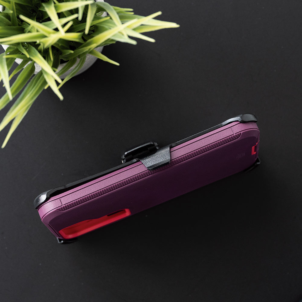 Estuche proteccion el rey defender samsung s22 plus color rojo / rosado