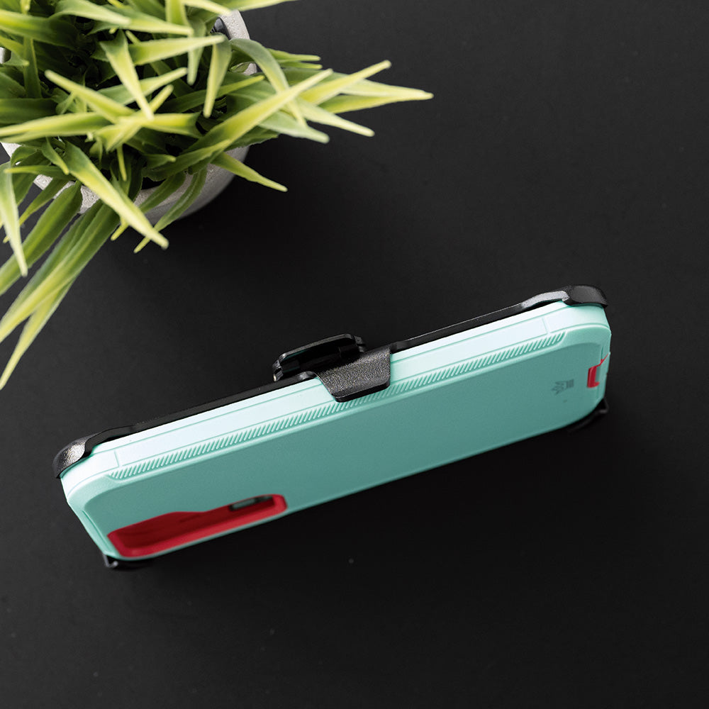 Estuche proteccion el rey defender samsung s22 plus color turquesa / rosado