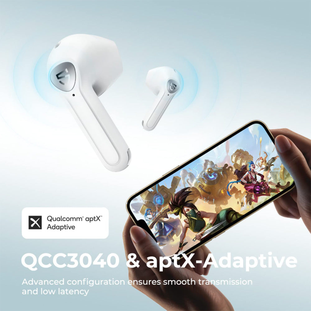 Audifonos soundpeats inalambrico air3 aptx adaptativo con cancelacion de sonido blanco