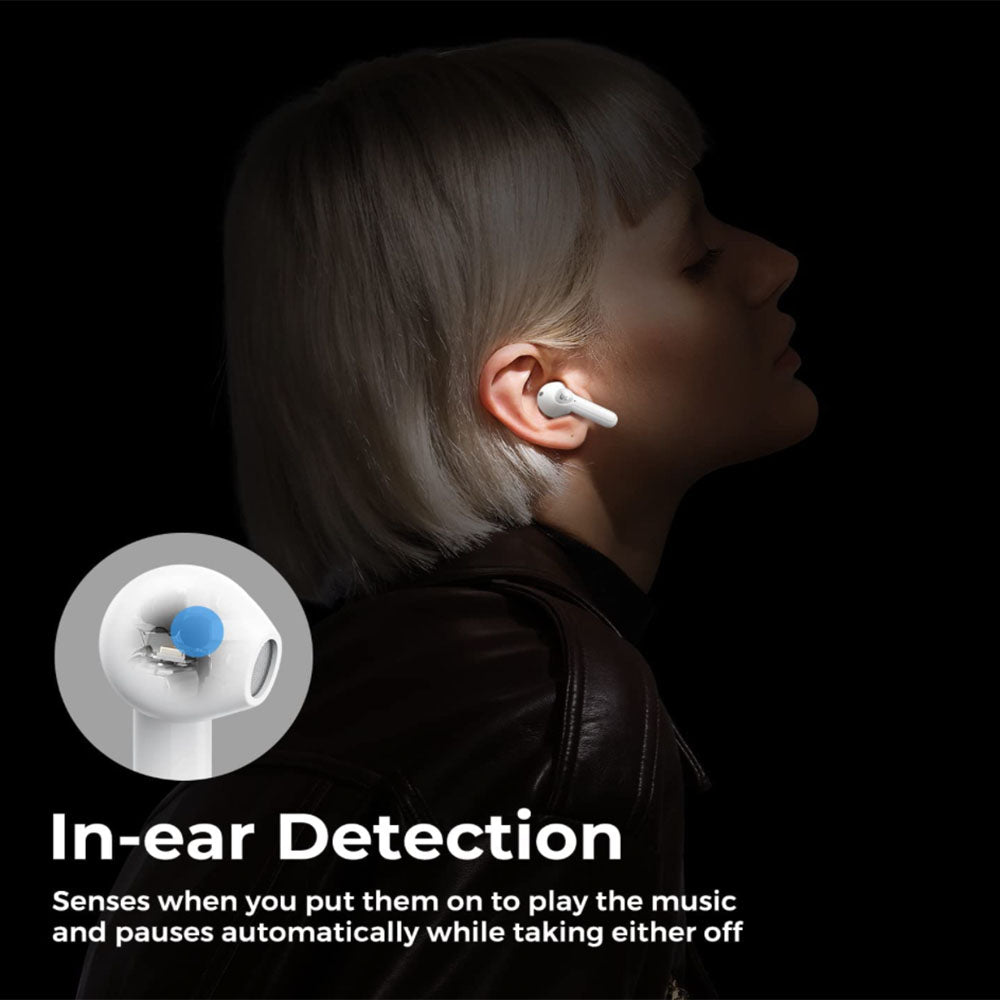 Audifonos soundpeats inalambrico air3 aptx adaptativo con cancelacion de sonido blanco