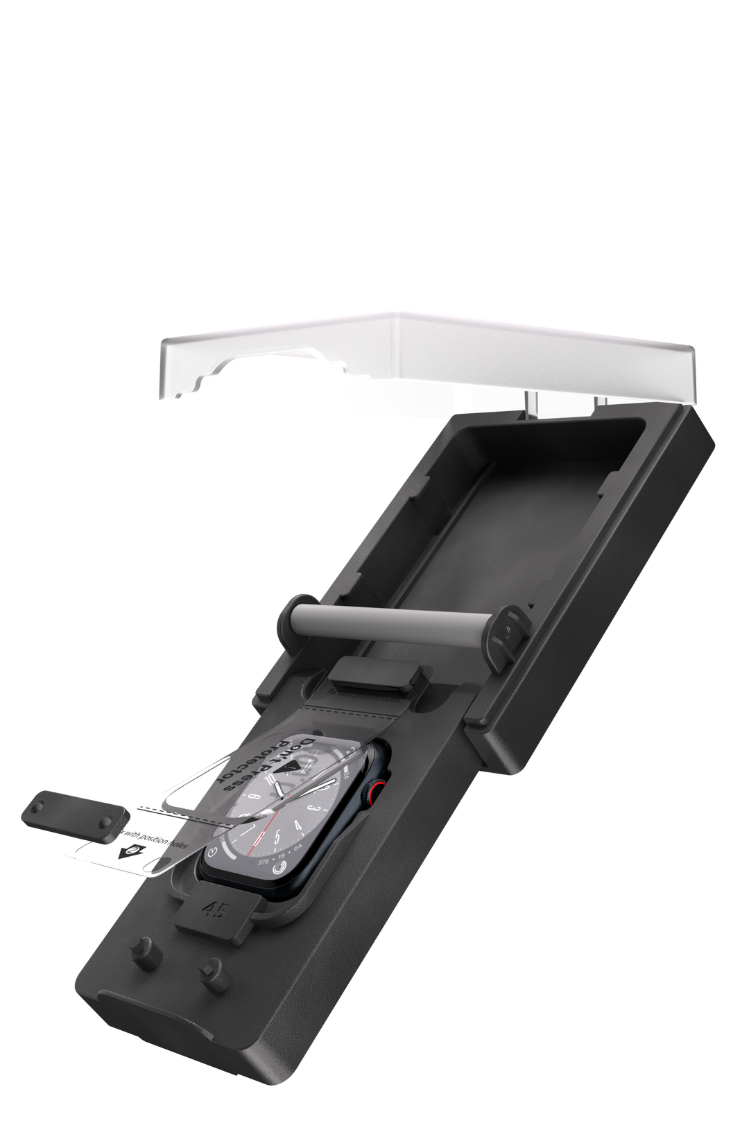 Protector pantalla mageasy smart watch hybrid glass kit de intalacion 41 mm apple transparente