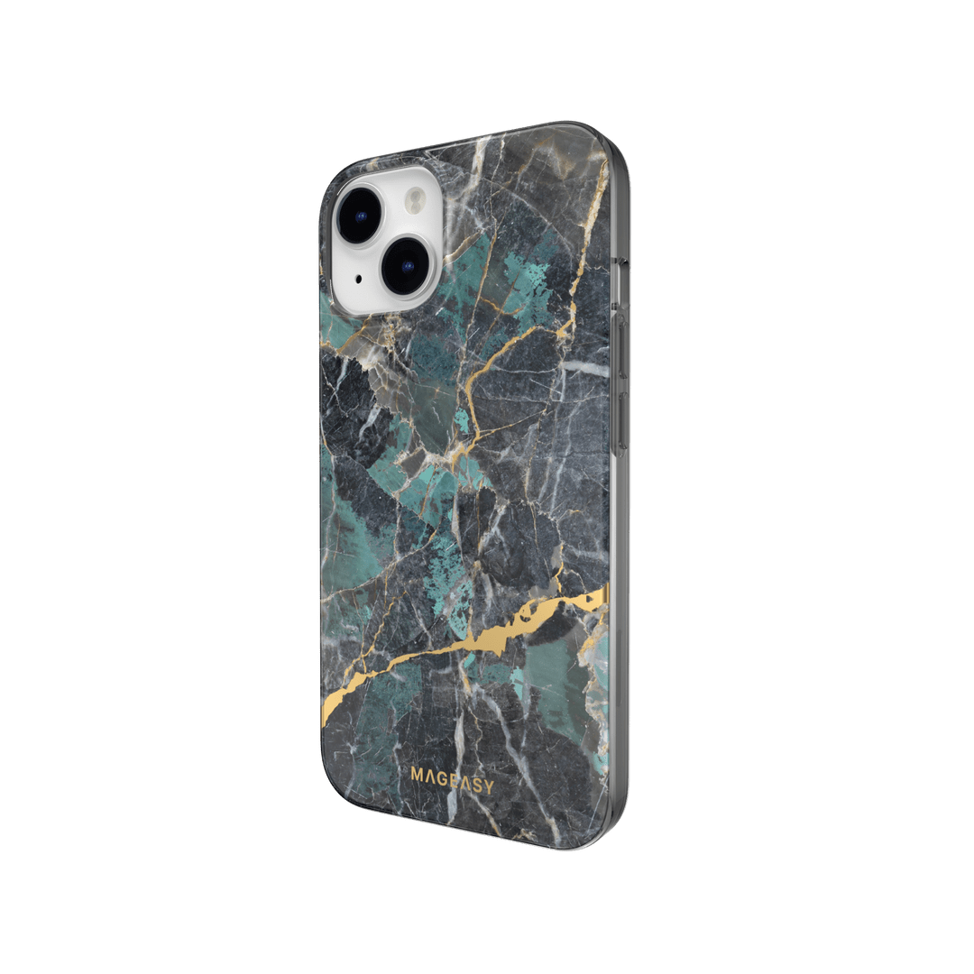 Estuche clasico switcheasy marble apple iphone 14 color azul