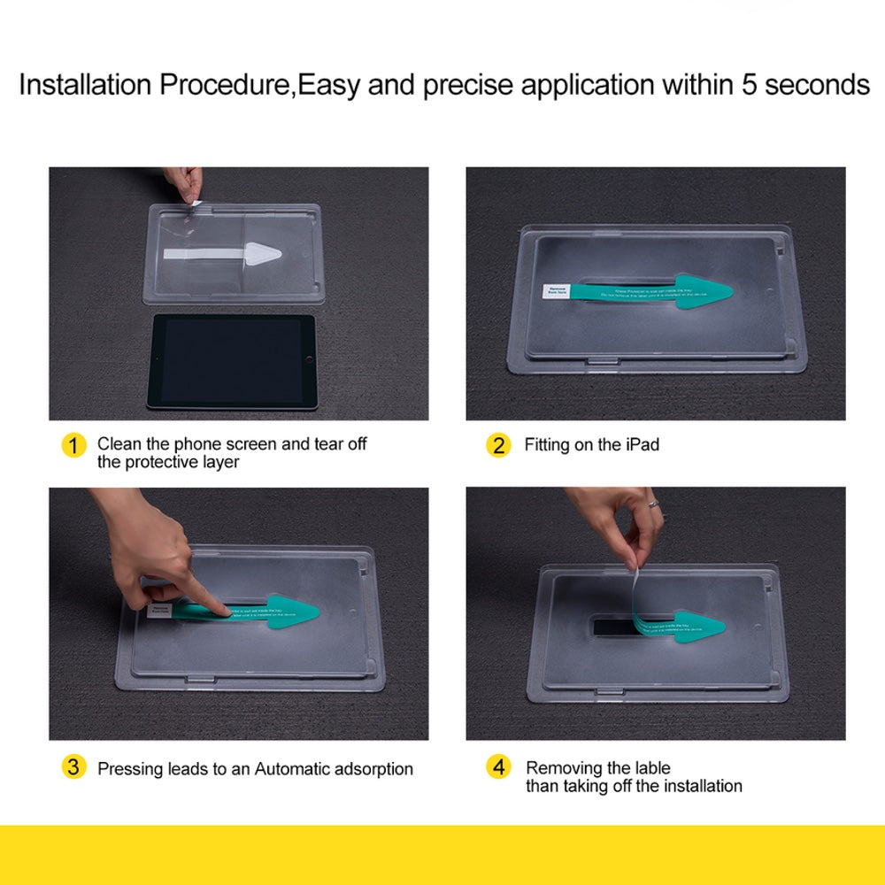 Protector pantalla zifriend vidrio templado 9h ultra + vidrio de camara con kit de intalacion ipad 9.7 (2017)