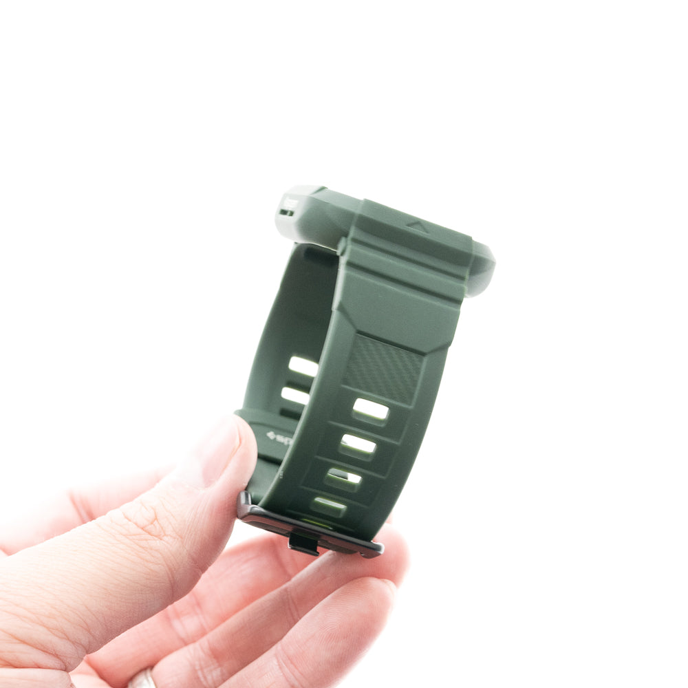 Estuche spigen rugged armor pro (bumper y pulsera) 40 mm 41 mm color verde musgo