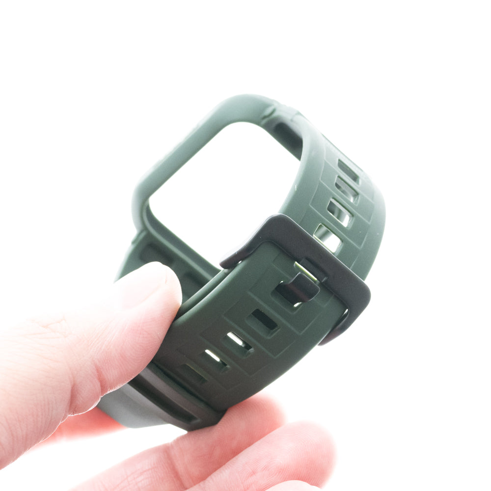 Estuche spigen rugged armor pro (bumper y pulsera) 40 mm 41 mm color verde musgo