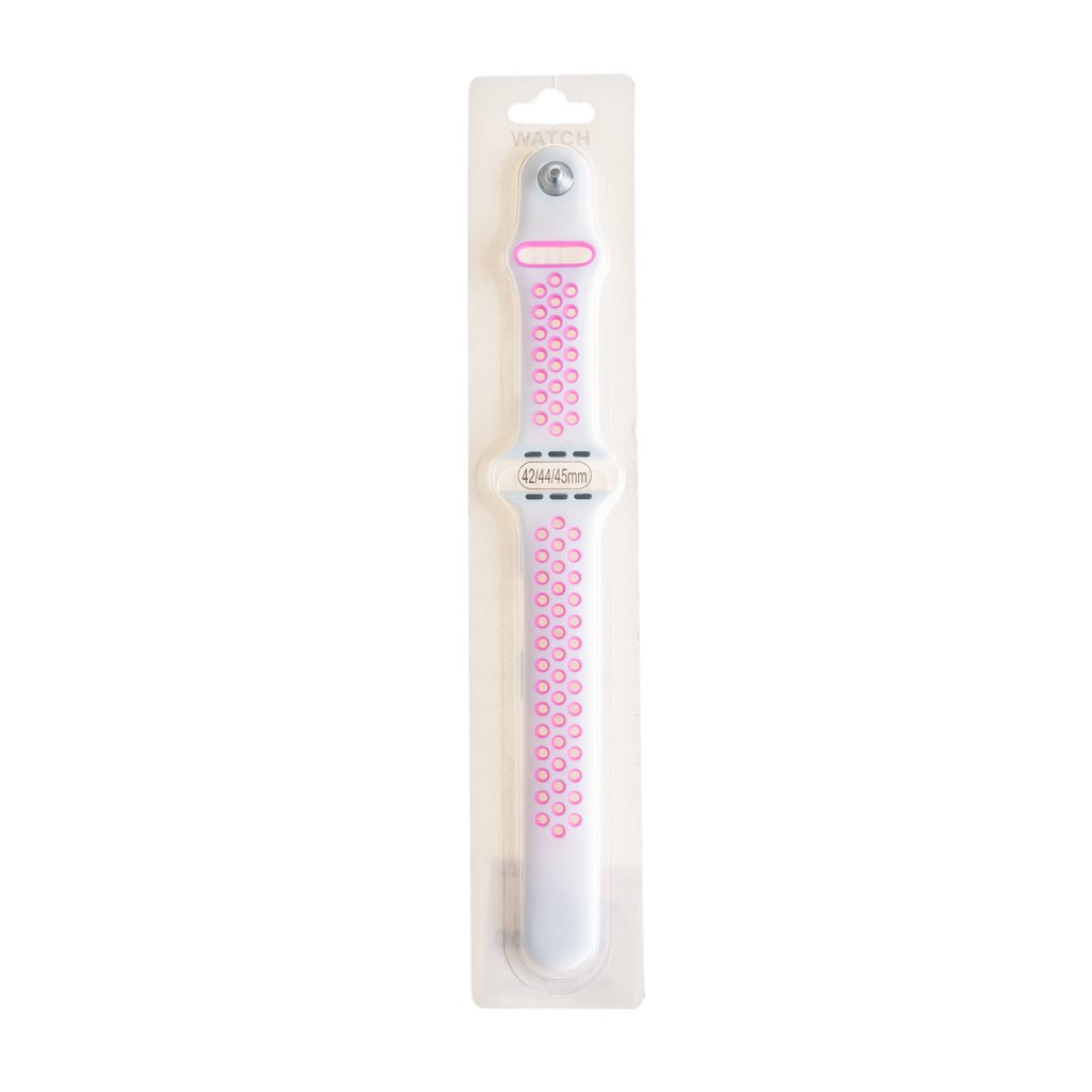 Accesorio El Rey Pulsera Tipo Nike Apple Watch 38 / 40 / 41 Mm Color Blanco / Magenta - TOP MOVIL (B2C)