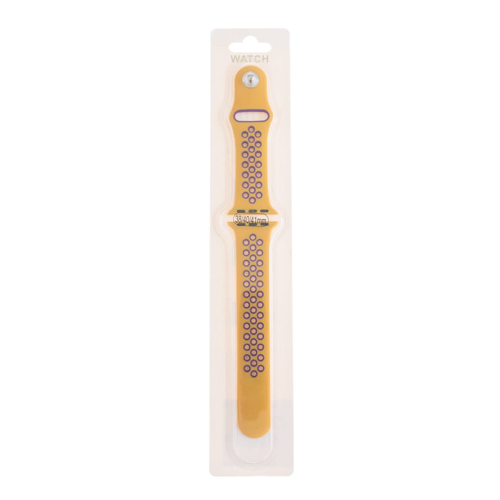 Accesorio el rey pulsera tipo nike apple watch 38 / 40 / 41 mm color mostaza / morado - TOP MOVIL