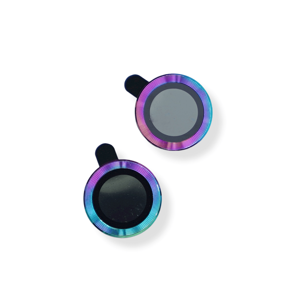 Accesorio el rey vidrio templado camara con borde de metal para iphone 11 color tornasol - TOP MOVIL