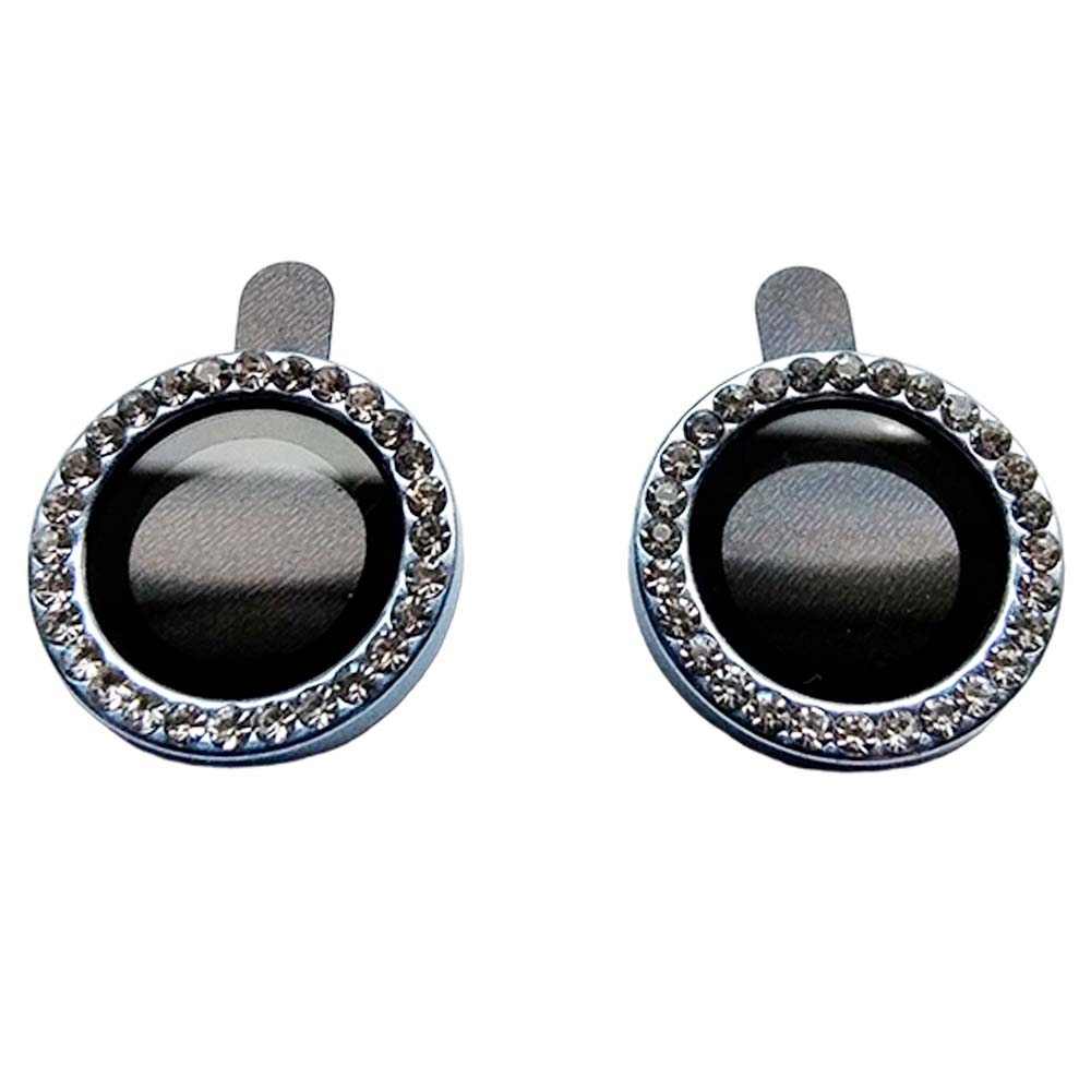 Accesorio el rey vidrio templado camara iphone 15 plus diamantes color celeste - TOP MOVIL