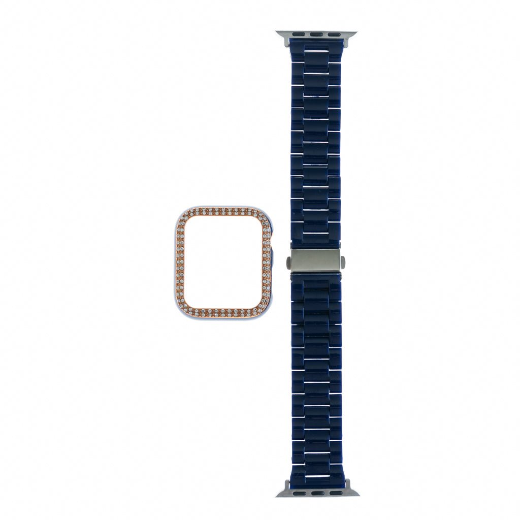 Accesorio generico pulsera con bumper de diamantes apple watch 40 mm color azul marino - TOP MOVIL