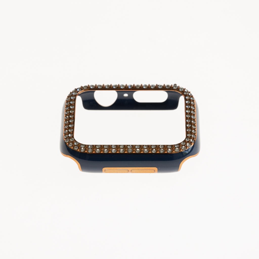 Accesorio generico pulsera con bumper de diamantes apple watch 45 mm color azul marino - TOP MOVIL