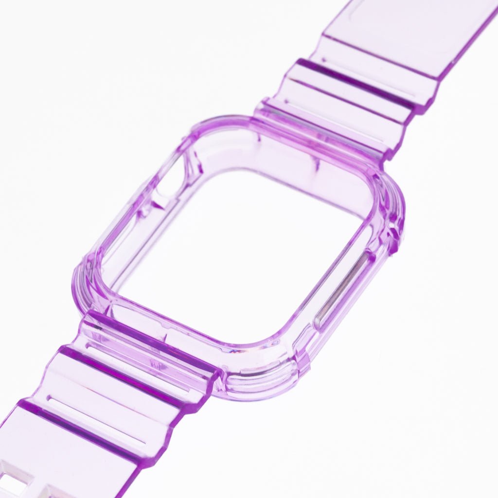 Accesorio generico pulsera con bumper rugged apple watch 44 mm color morado - TOP MOVIL