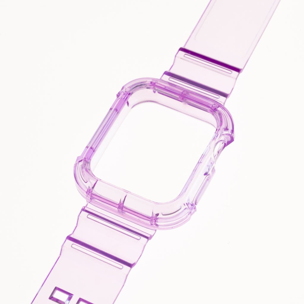 Accesorio Generico Pulsera Con Bumper Rugged Apple Watch 45 Mm Color Morado - TOP MOVIL