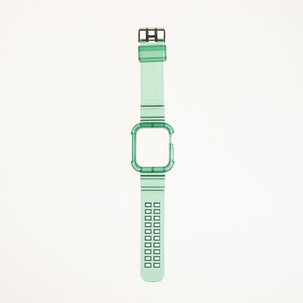 Accesorio generico pulsera con bumper rugged apple watch 45 mm color verde - TOP MOVIL