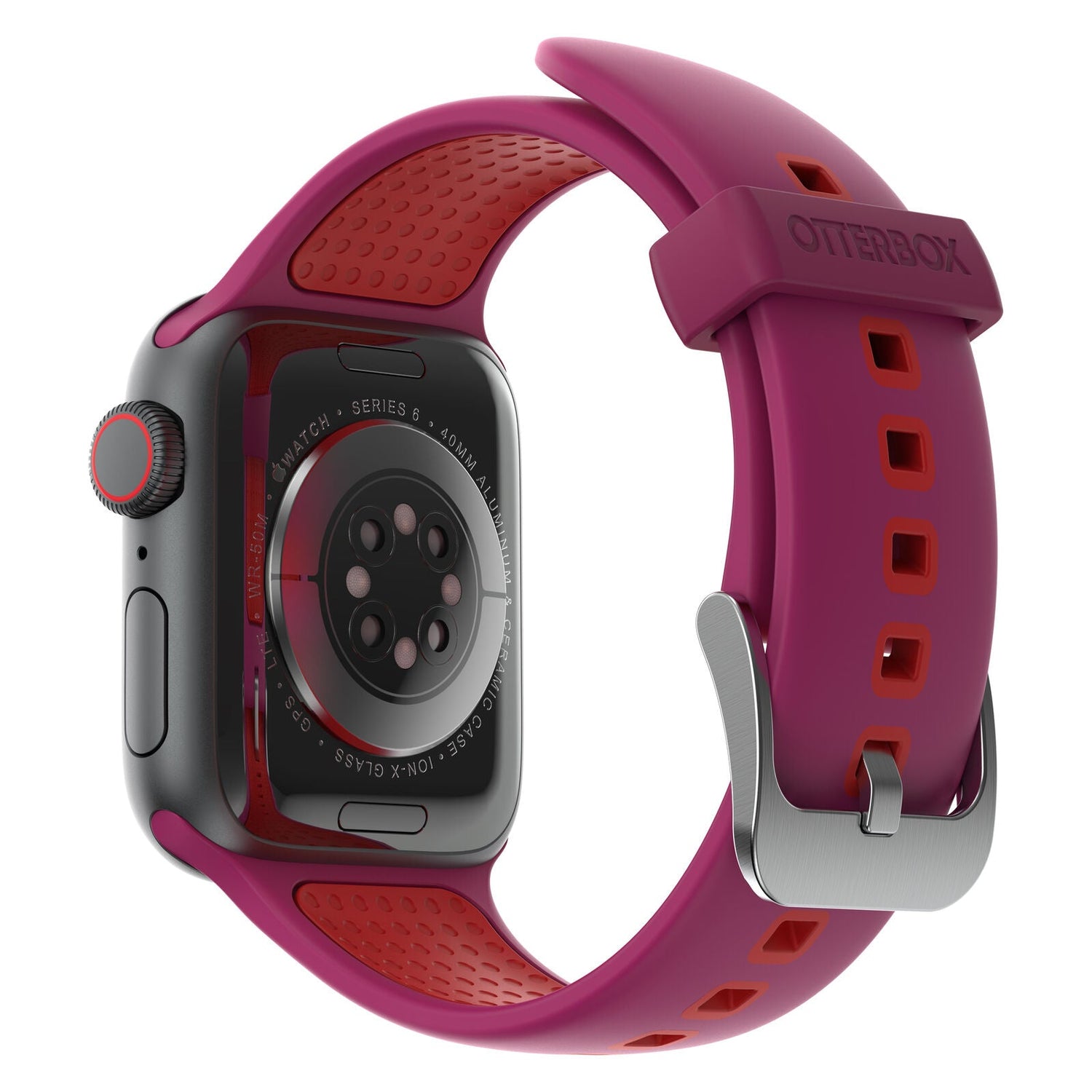 Accesorio otterbox pulsera silicon all day band apple watch 38 / 40 / 41 mm color fucsia / rojo - TOP MOVIL