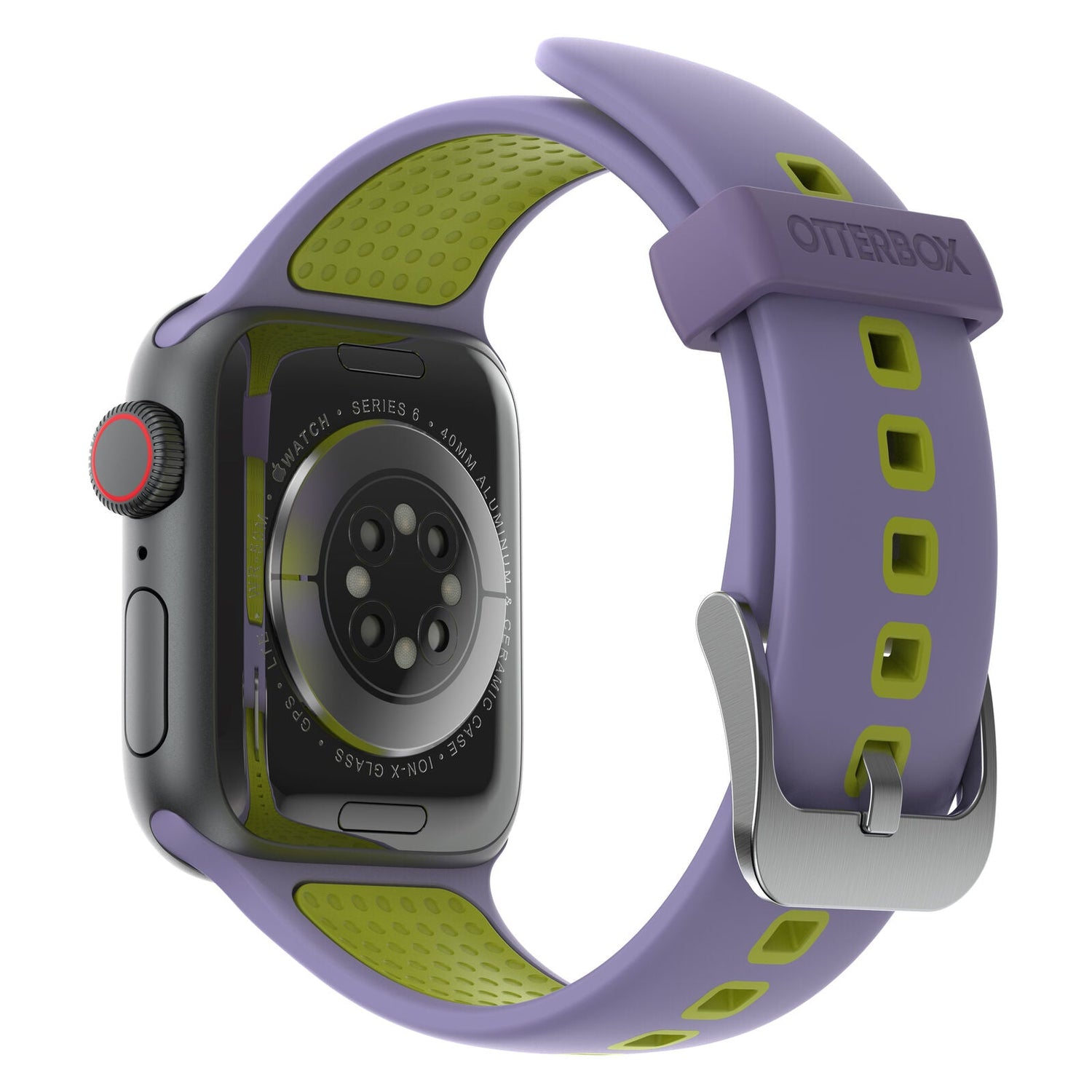 Accesorio otterbox pulsera silicon all day band apple watch 38 / 40 / 41 mm color lila / verde limon - TOP MOVIL