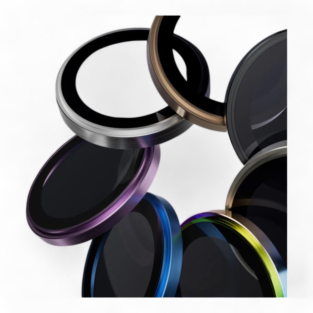 Accesorio switcheasy vidrio templado camara iphone 16 pro max protectores de lente titanium iridescent color multicolor - TOP MOVIL