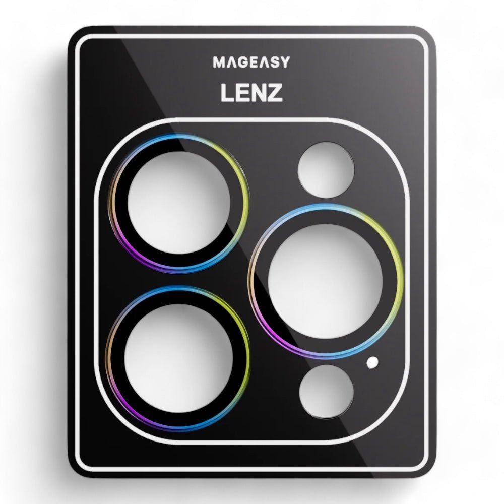 Accesorio switcheasy vidrio templado camara iphone 16 pro max protectores de lente titanium iridescent color multicolor - TOP MOVIL