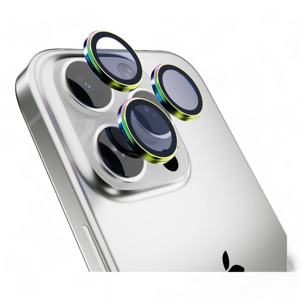 Accesorio switcheasy vidrio templado camara iphone 16 pro max protectores de lente titanium iridescent color multicolor - TOP MOVIL
