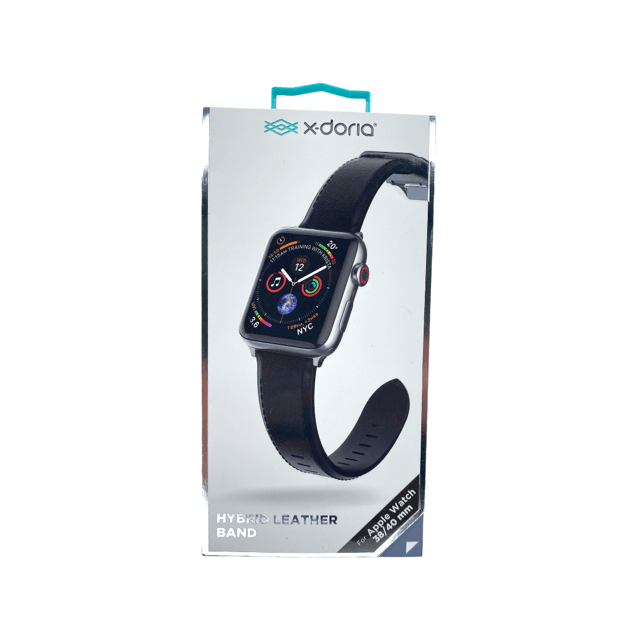 Accesorio xdoria pulsera de cuero apple watch 38 / 40 mm color negro - TOP MOVIL