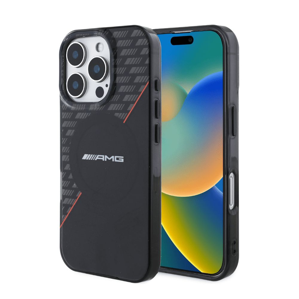 Amg magsafe case double layer black&red iphone 16 pro max - TOP MOVIL
