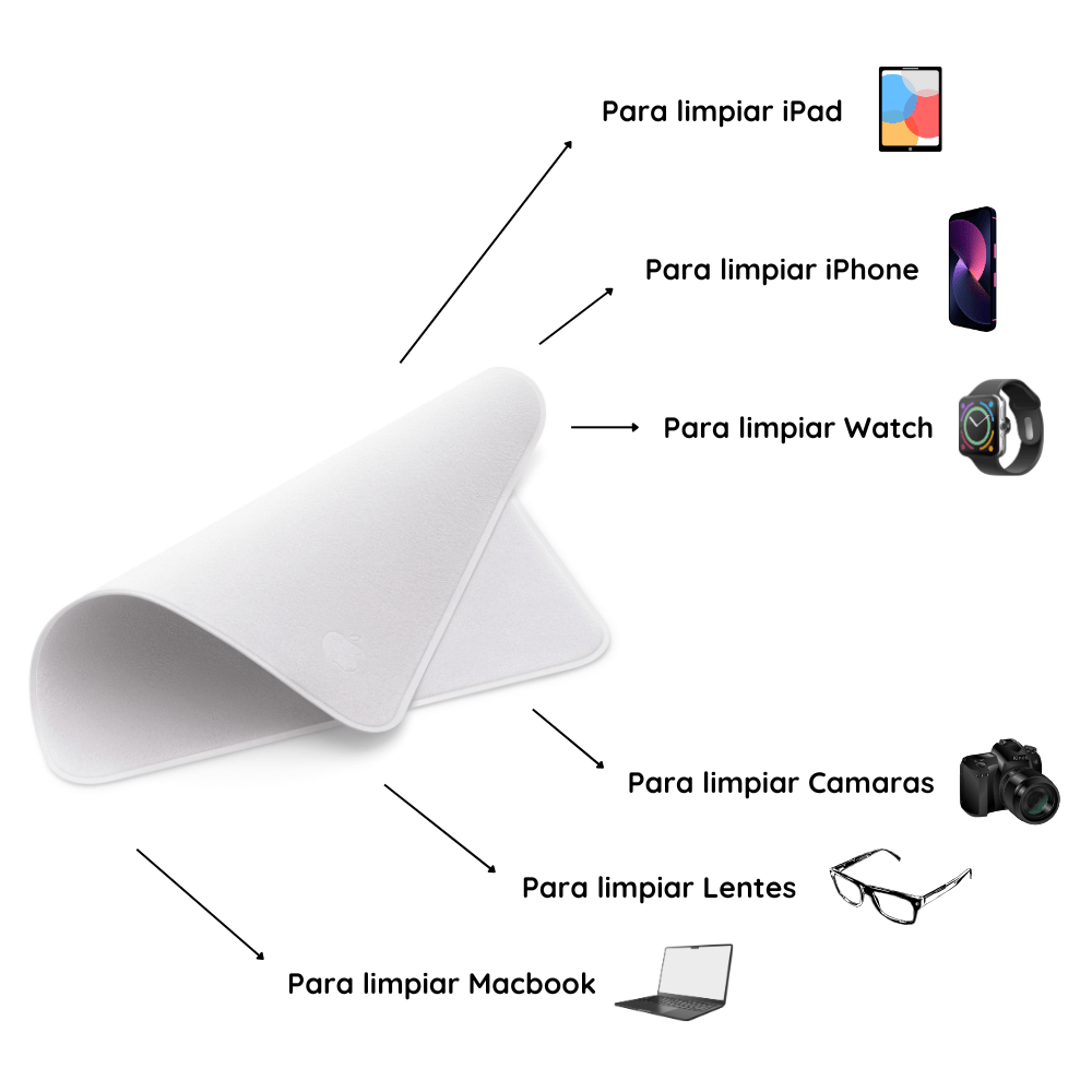 Apple polishing cloth color gris - TOP MOVIL