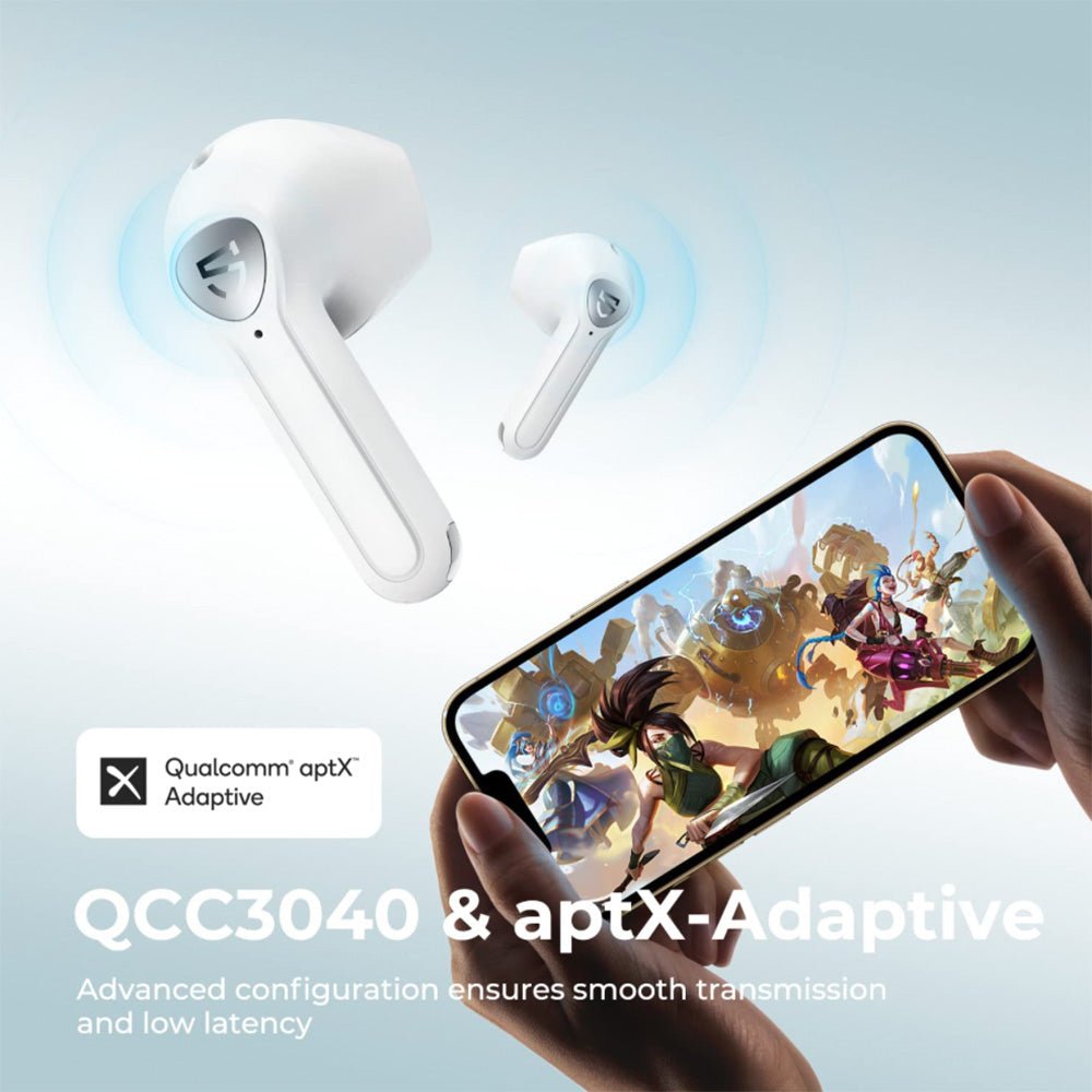 Audifonos soundpeats inalambrico air3 aptx adaptativo con cancelacion de sonido blanco - TOP MOVIL