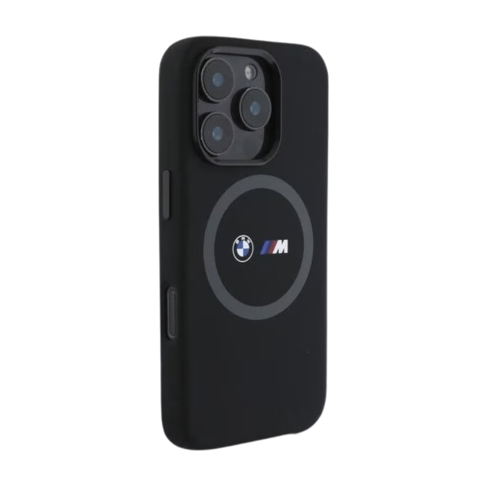 BMW hc m magsafe silicone printed ring black iphone 16 pro max - TOP MOVIL