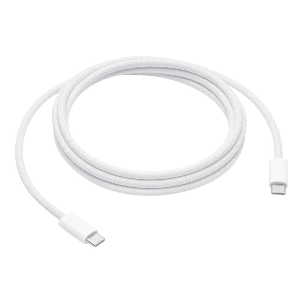 Cable apple tipo c a tipo c 240w trenzado 2m color blanco - TOP MOVIL