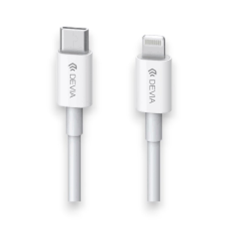 Cable devia lightning smart series pd tipo c a lightning (3a,2m) color blanco - TOP MOVIL