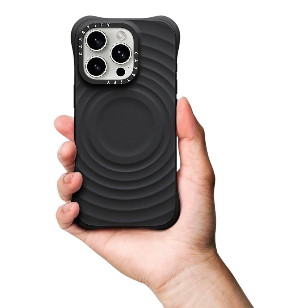 Case Casetify Ripple iPhone 15 Pro Max Negro - TOP MOVIL
