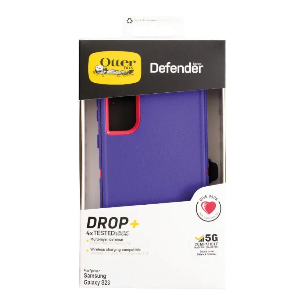 Case OtterBox Defender | Galaxy S23 | Morado/Rosado - TOP MOVIL