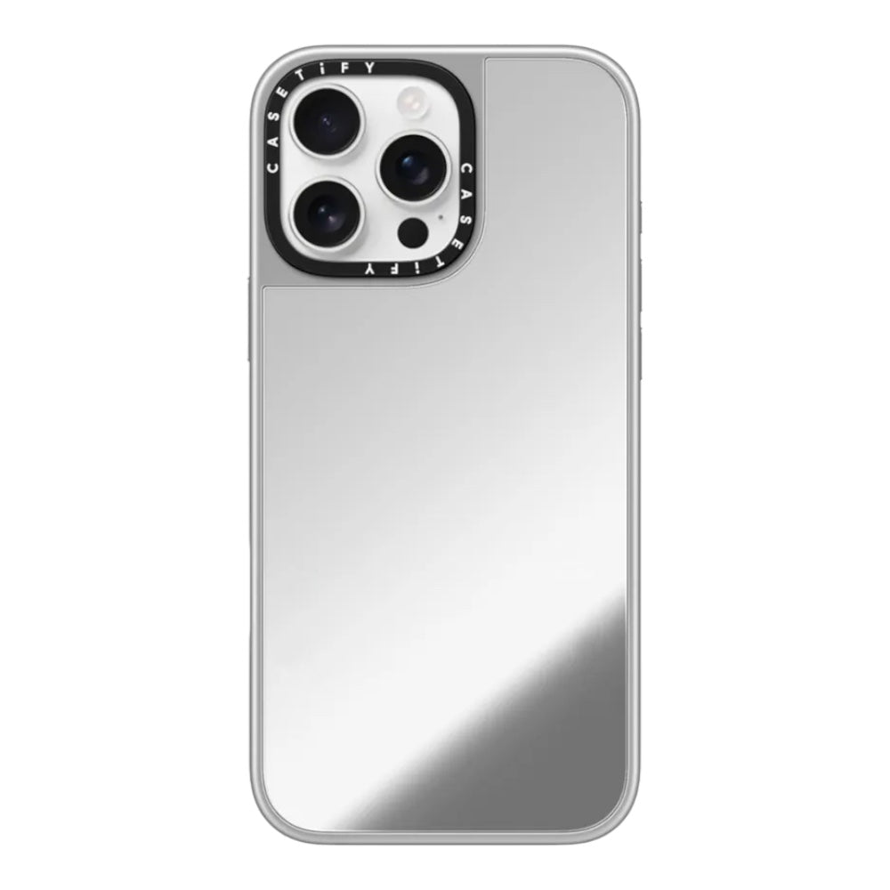 Casetify mirror marco blanco iphone 16 pro max color gris - TOP MOVIL