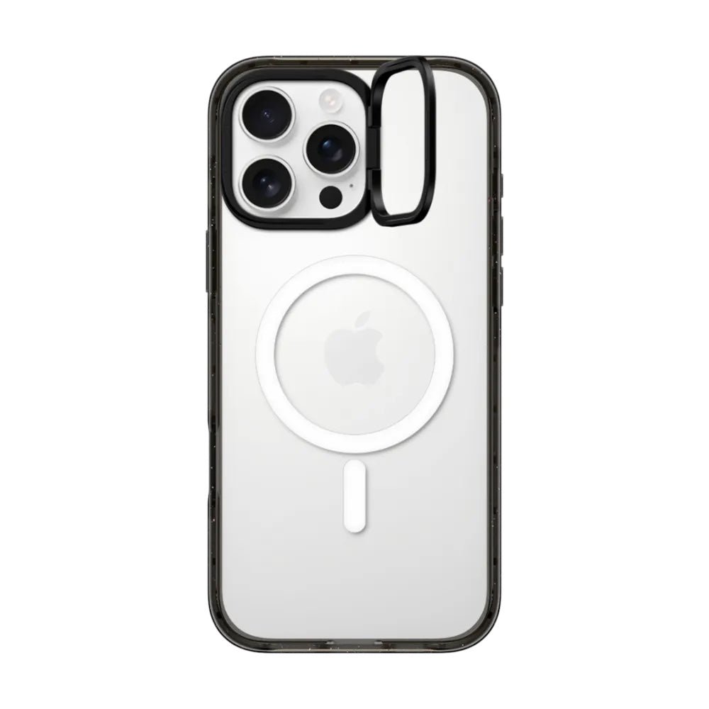 Casetify ring stand con magsafe marco negro iphone 15 pro max color transparente - TOP MOVIL