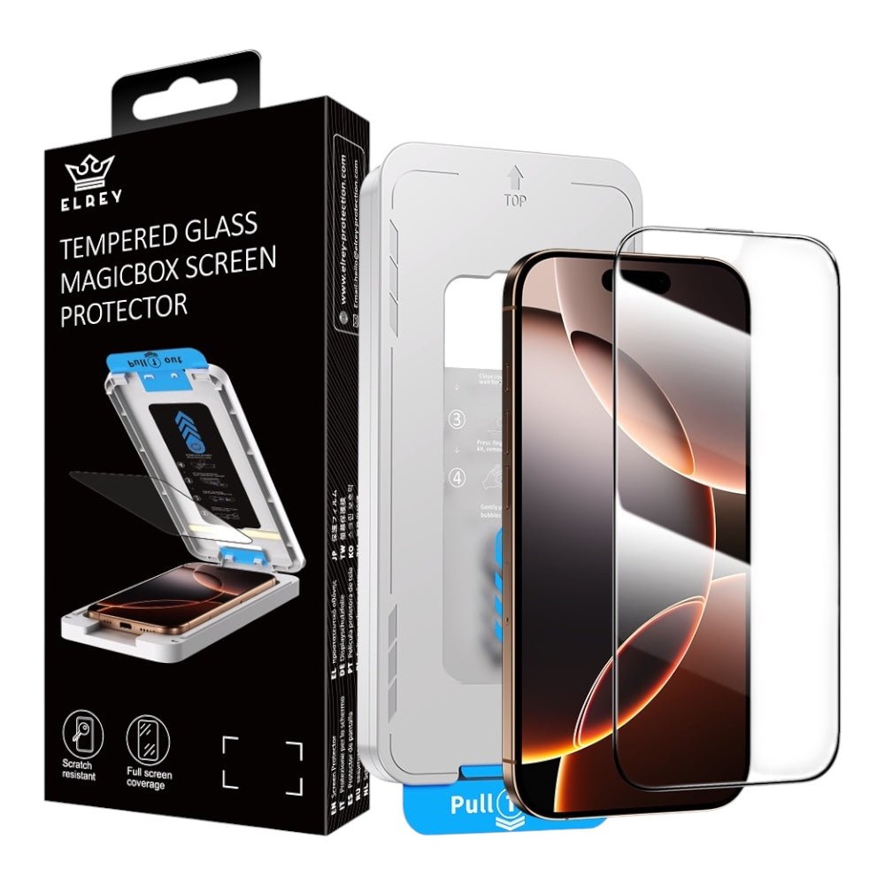 El Rey tempered glass HD magicbox screen protector for iphone 16 plus - TOP MOVIL