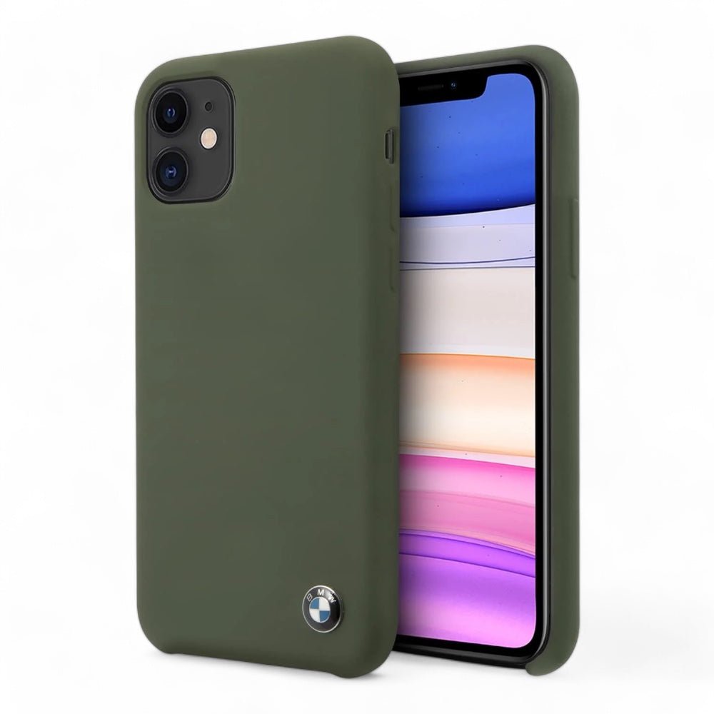 Estuche bmw silicone hard case metal logo - midnight green iphone 11 color verde - TOP MOVIL