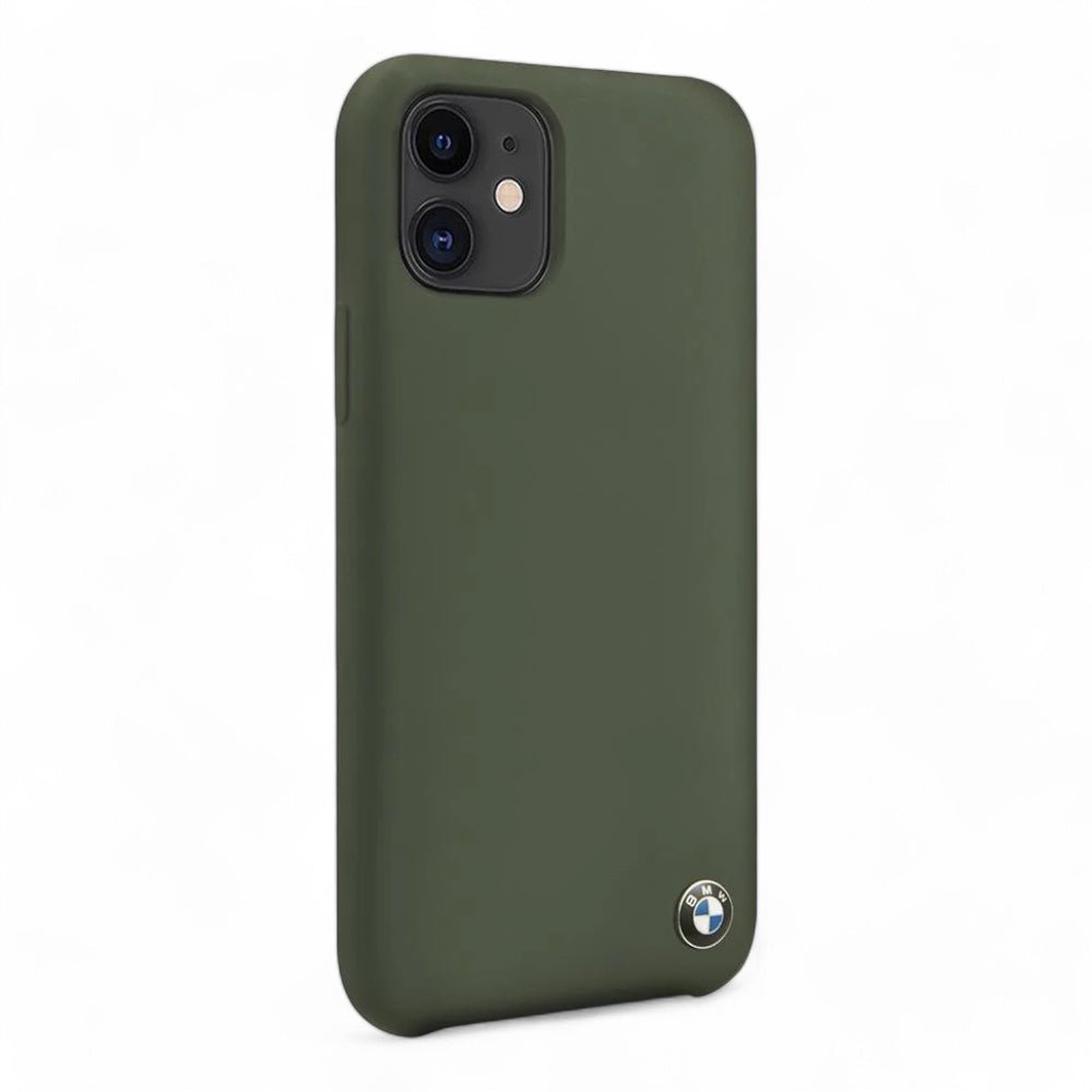 Estuche bmw silicone hard case metal logo - midnight green iphone 11 color verde - TOP MOVIL