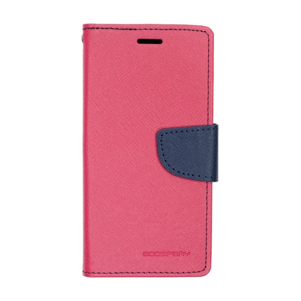 Estuche carteras goospery fancy diary apple iphone xs max color rosado / azul marino - TOP MOVIL