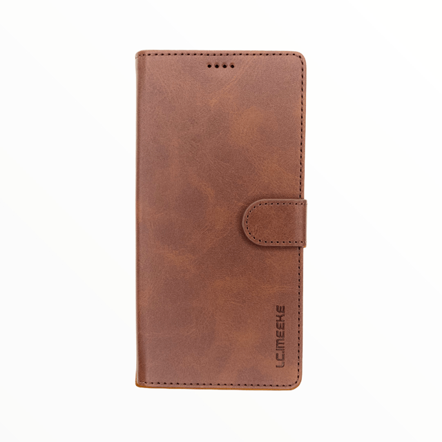 Estuche carteras lc imeeke folio libreta con porta tarjeta apple iphone 12 mini color cafe - TOP MOVIL