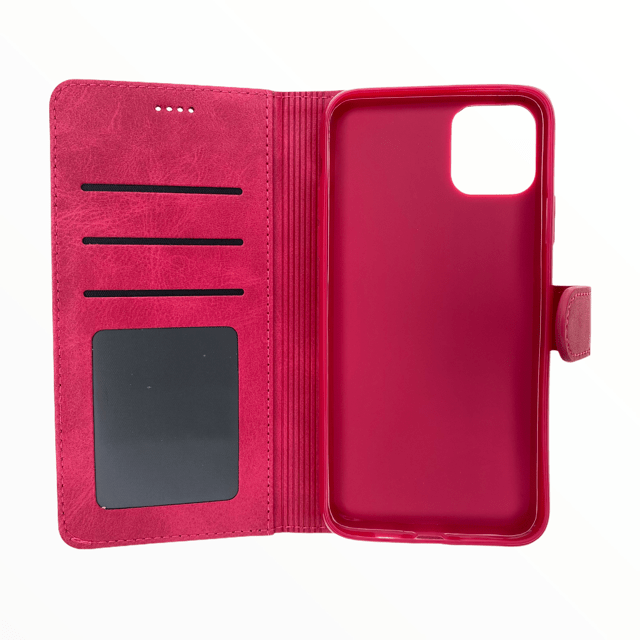 Estuche carteras lc imeeke folio libreta con porta tarjeta apple iphone 12 mini color rosado - TOP MOVIL
