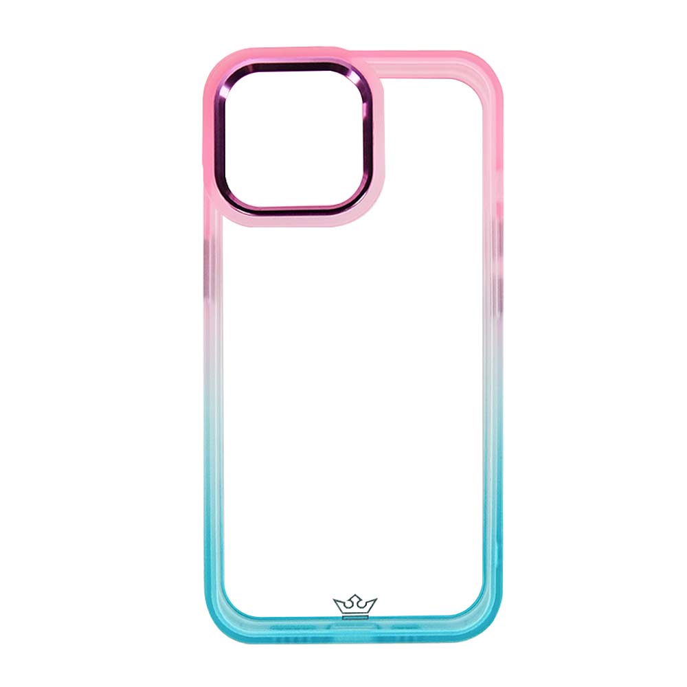 Estuche clasico el rey degrade apple iphone 14 pro color rosado / turquesa - TOP MOVIL