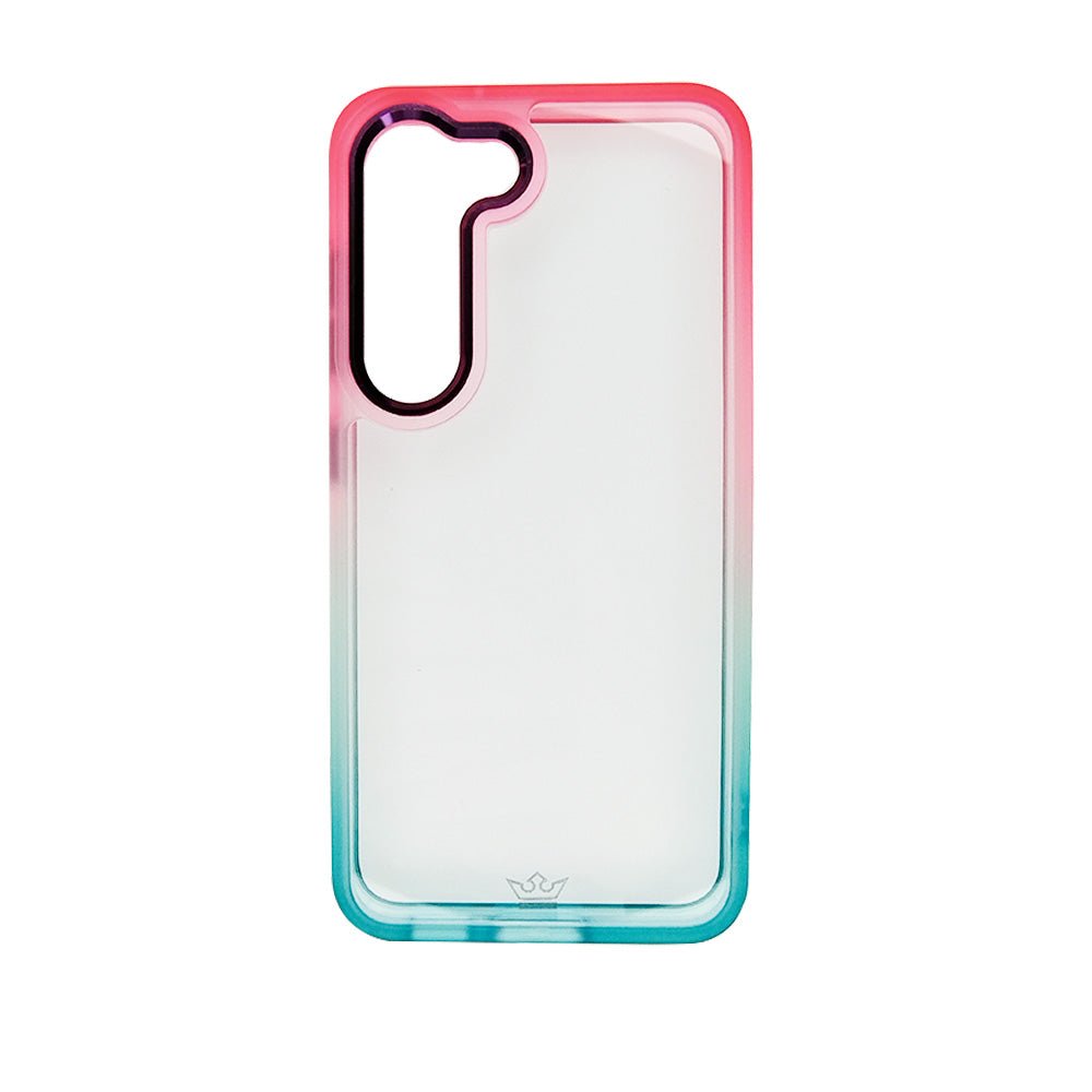 Estuche clasico el rey degrade samsung s23 color rosado / turquesa - TOP MOVIL