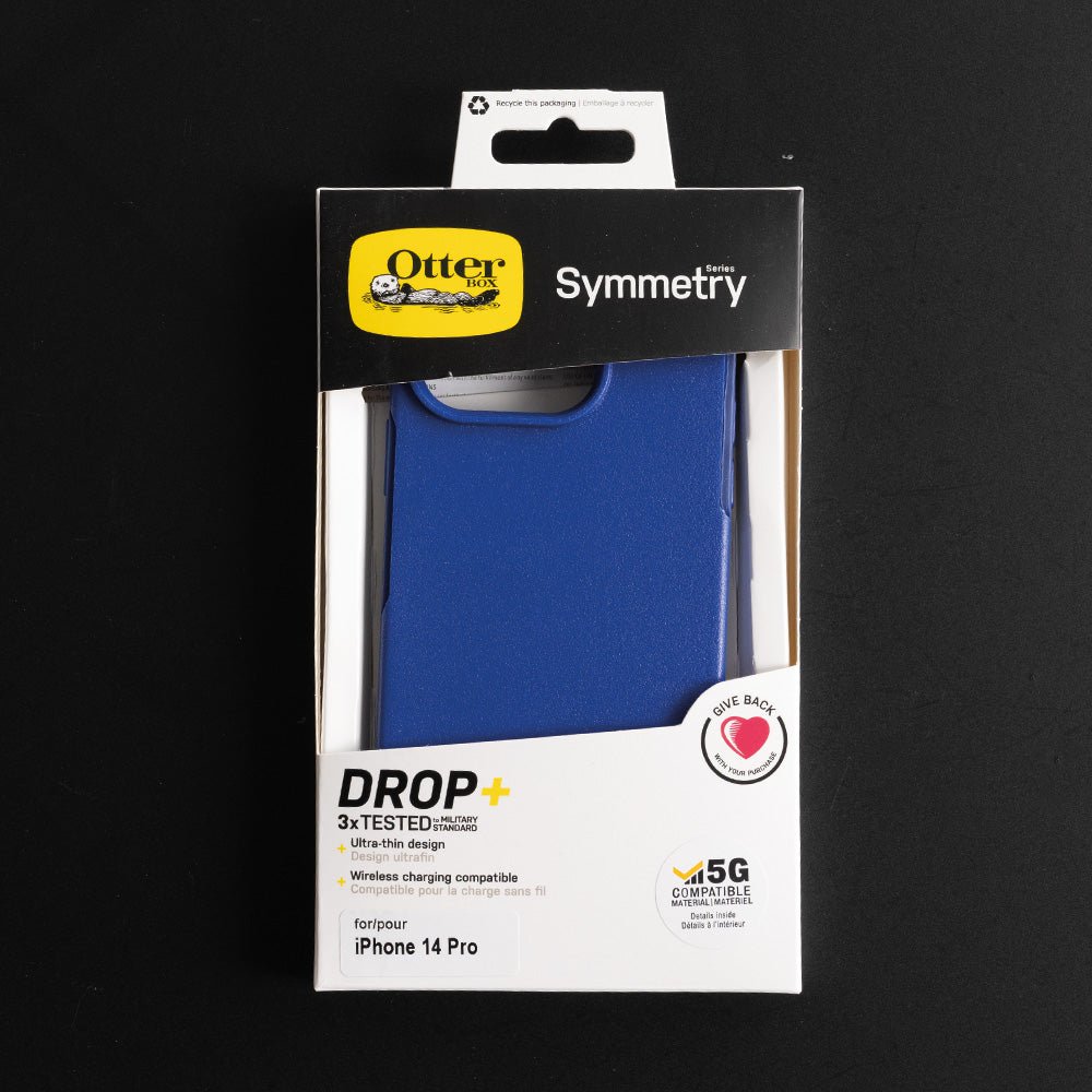 Estuche clasico otterbox symmetry apple iphone 14 pro color azul - TOP MOVIL