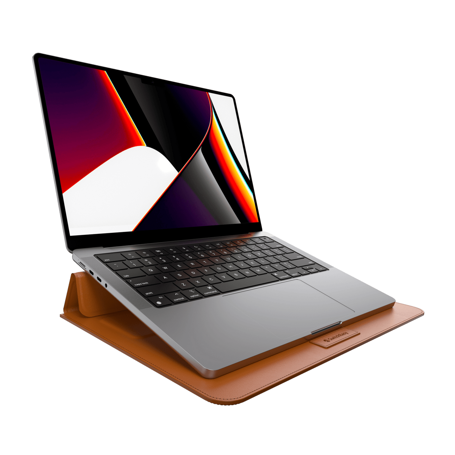 estuche clasico switcheasy stand easy leather macbook sleeve apple macbook pro 15 , apple macbook pro 16 color cafe - TOP MOVIL